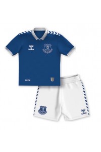 Everton Jalkapallovaatteet Lasten Kotipeliasu 2023-24 Lyhythihainen (+ Lyhyet housut)